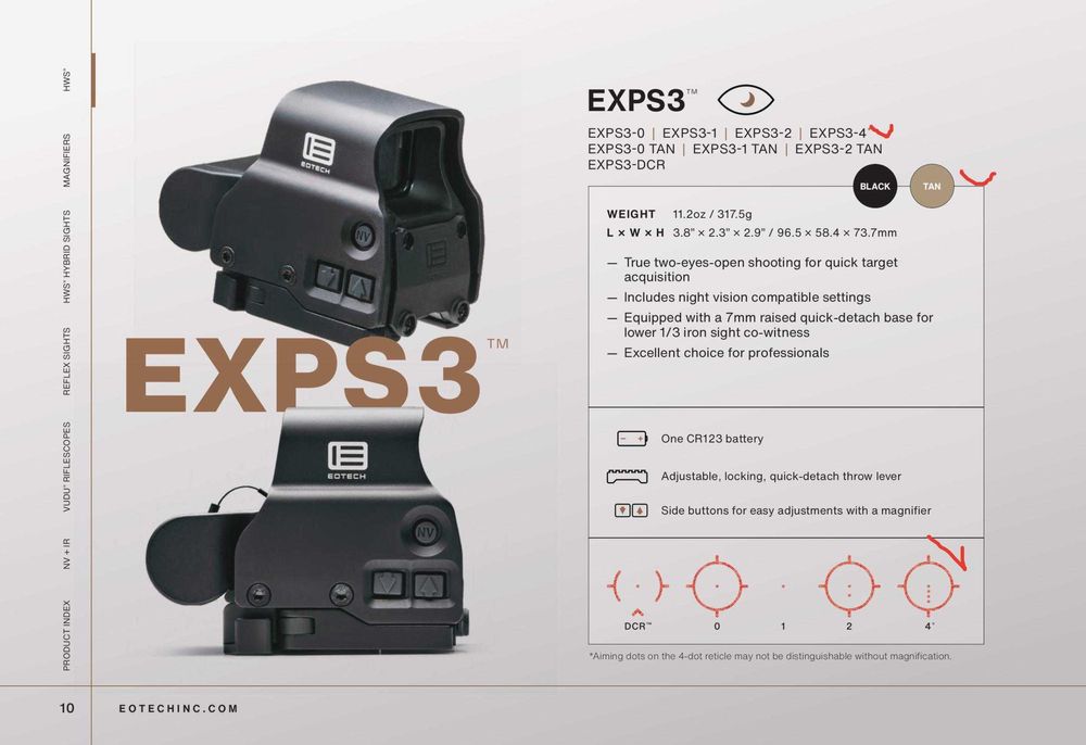 Коллиматорный голографический прицел EOTech EXPS3-4