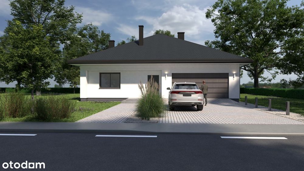 Skrzeszew KLUCZ  dom parterowy 155m2 z garażem dwustanowiskowym