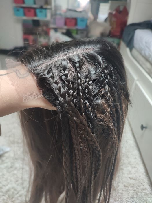 Peruka lace front brązowa WIG cosplay