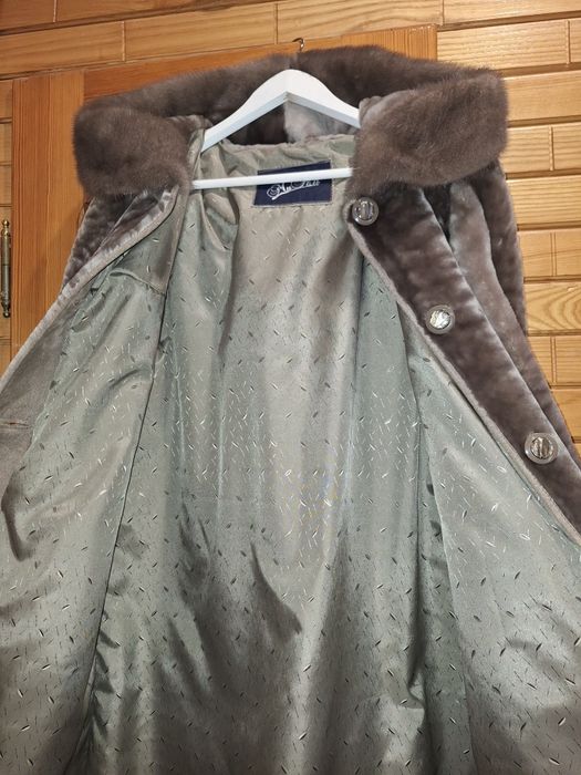 Натуральна шуба Мутон та норка