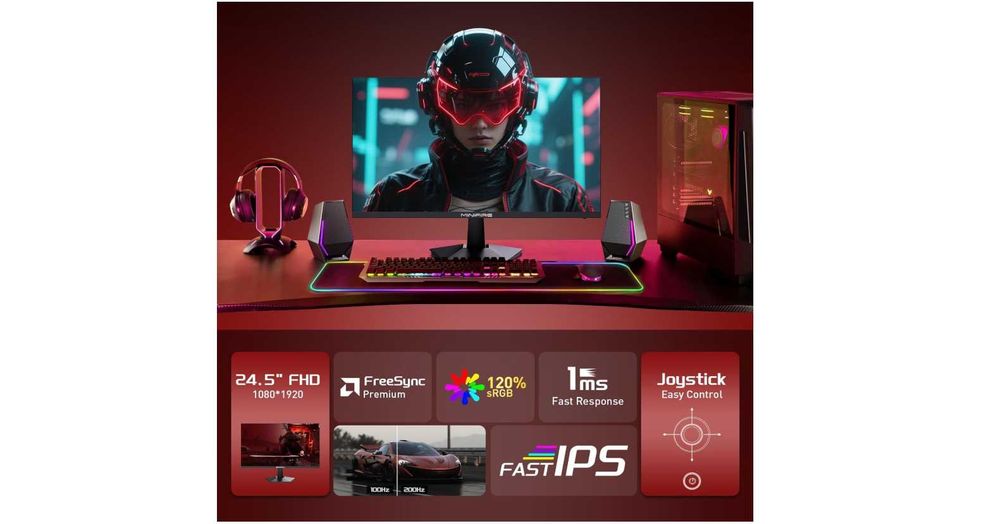 Monitor gamingowy Minifire 24.5" 200 hz Full HD 1080p 1 MS