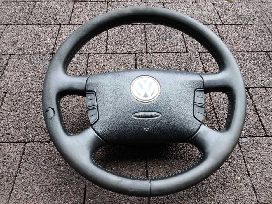 Kierownica Skóra Multifunkcja VW Golf 4 Bora Passat B5 Sharan
