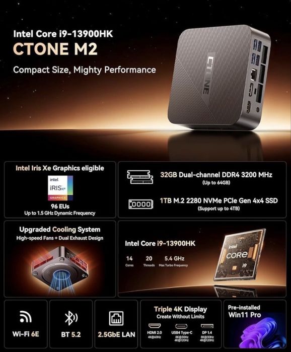 Mini Pc Ctone Matrix Mini M2