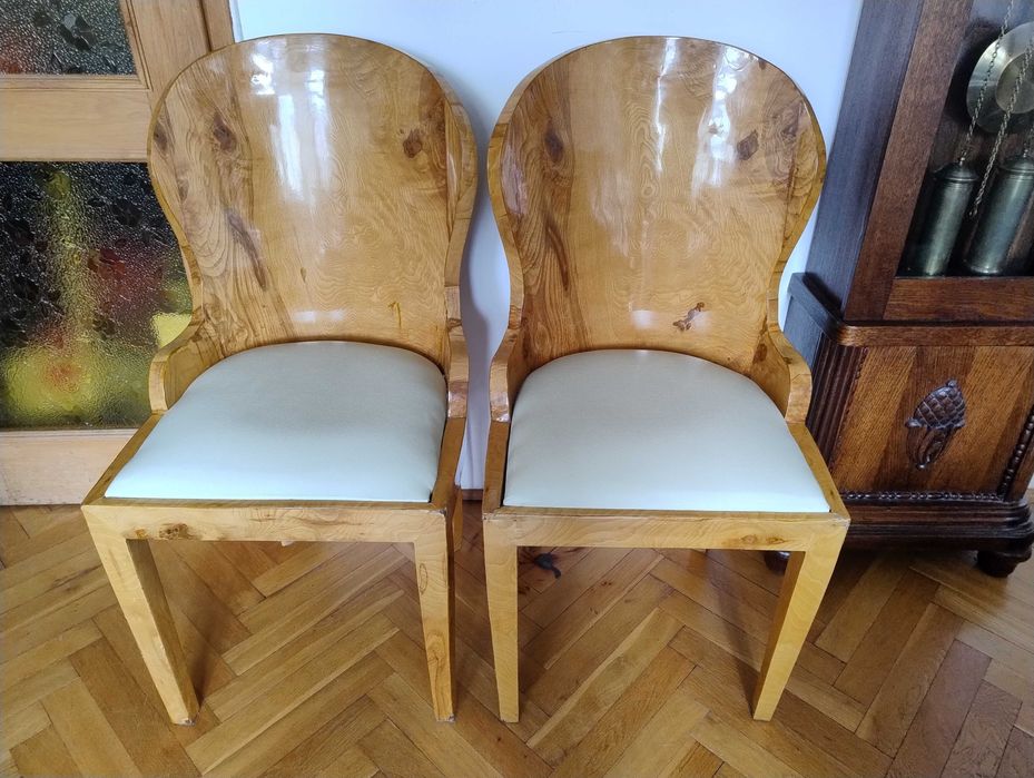 Komplet starych krzeseł // 6 sztuk // Art Deco // Karzesła // Czeczot