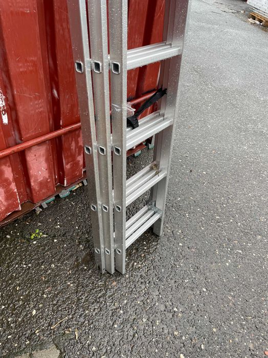 Drabina aluminiowa z opcją na schody 3x9 HIGHER 5,06m Hobby II Gat