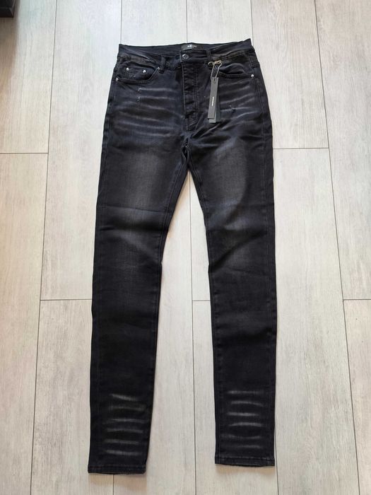 Spodnie Męskie Jeansy Amiri Rozmiar 36 XL Długie Typu Skinny Czarne