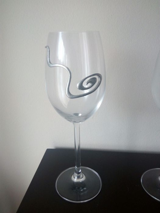 Conjunto copos e garrafa de cristal