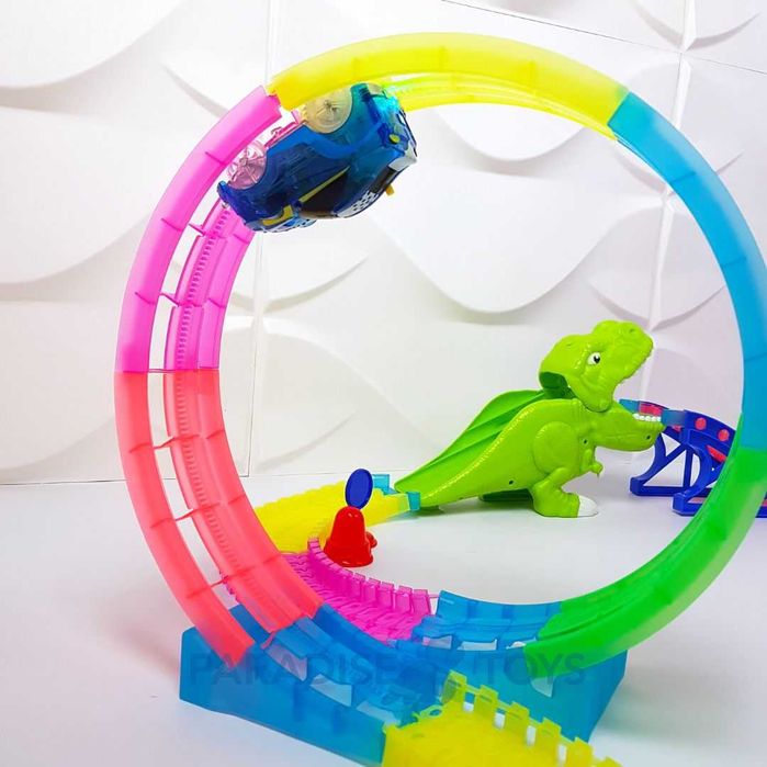 Трек з динозавром паром пультом та світлом гучним риком Хіт для дітей