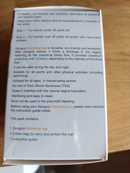 Copo menstrual Sangol Tam 2