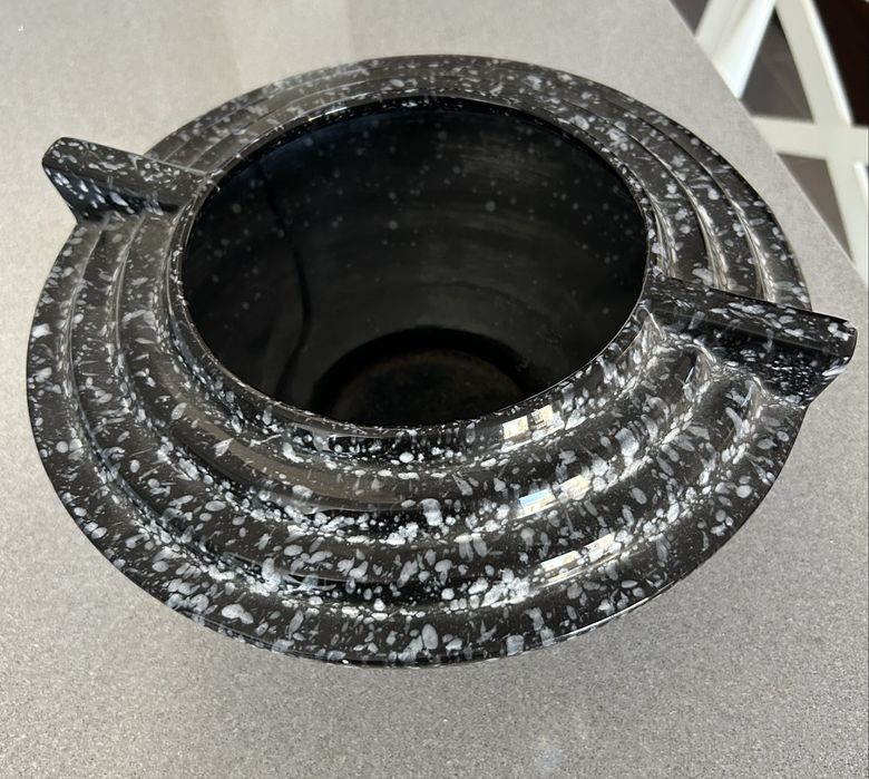 Vaso Decorativo Cerâmica PretaGrafe 88