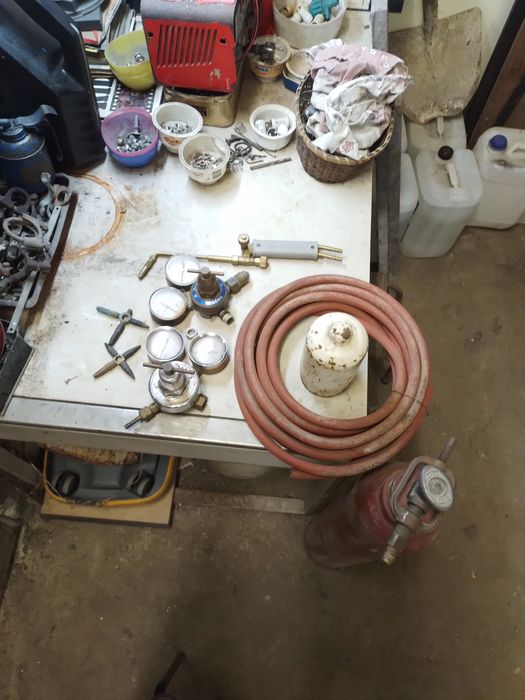 Conjunto de soldadura a oxigénio e acetileno para oficinas auto e outr