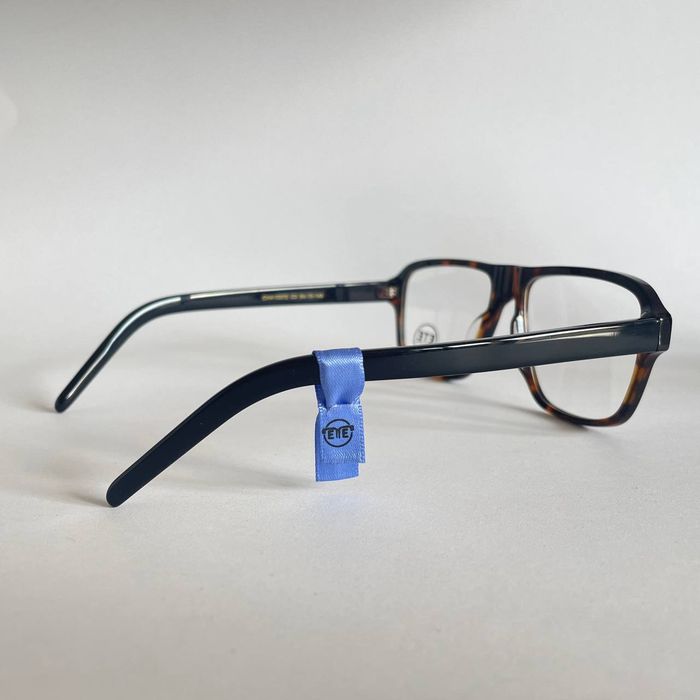 Okulary oprawy ETE w stylu retro czarno-brązowe