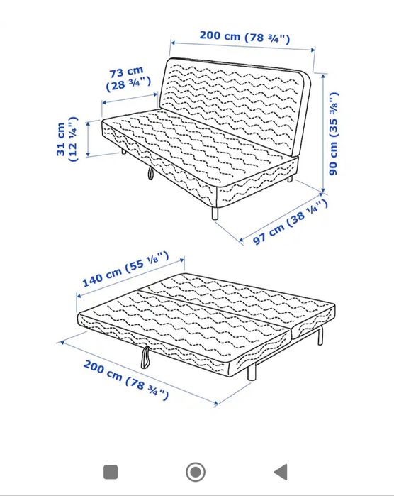 Sofá cama IKEA cinza