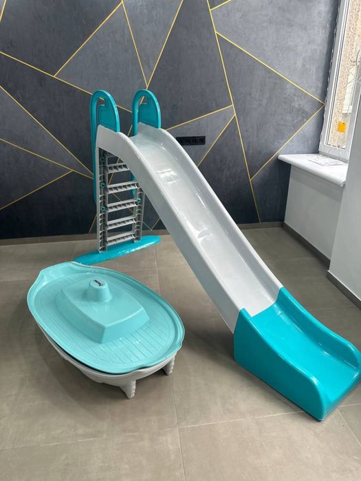 Дитячий будиночок, гірка, пісочниця| Детская песочница, горка