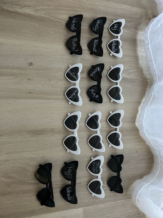 Okulary weselne 13 sztuk