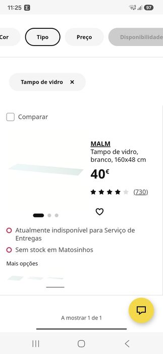 Tampo vidro malm ikea