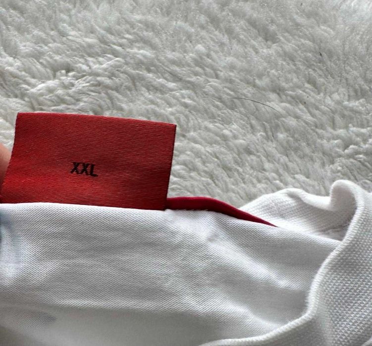 Hugo koszulka t-shirt biały XXL małe logo gładka