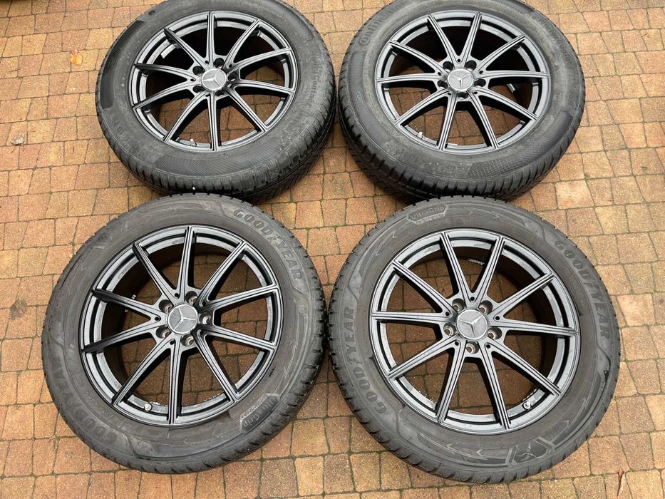 3970. Koła zimowe Mercedes GLA EQA 5x112 oryginalne czarne 215/60/18