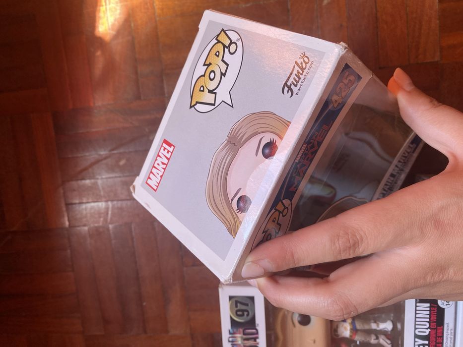 Funko Pop Iron Man, Harley Quinn e Captain Marvel