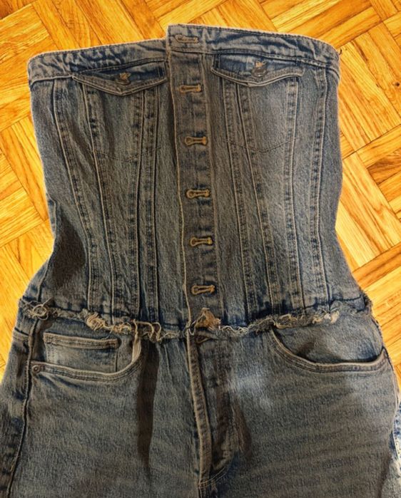 Kombinezon jeansowy zara.