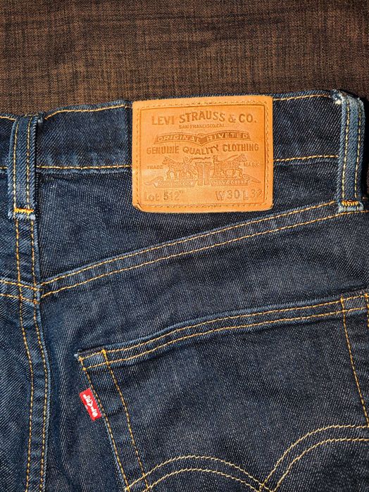 Мужские темно-синие джинсы levis 512 Premium (30х32р. М)