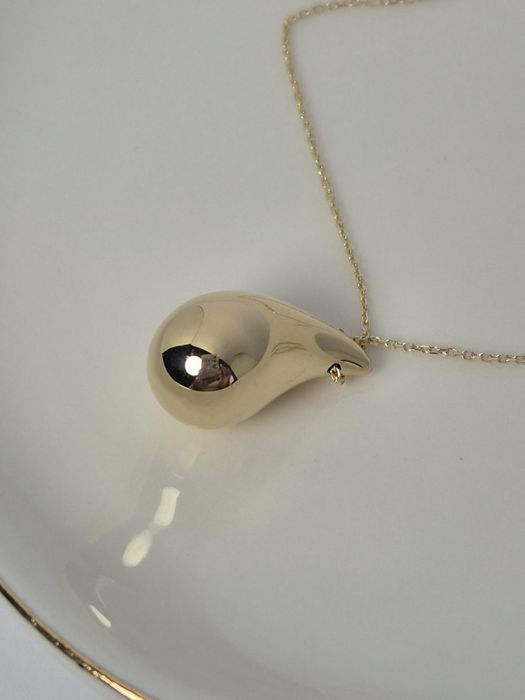 Nowy złoty naszyjnik łańcuszek kropla łezka p. 585