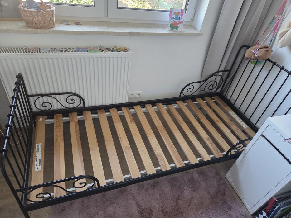 Lóżko dziecięce 80x200 Ikea minnen rosnące z dzieckiem, stelaż sultan lade i materac