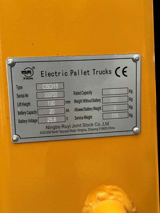 Porta Paletes Elétrico 1500KG NOVOS