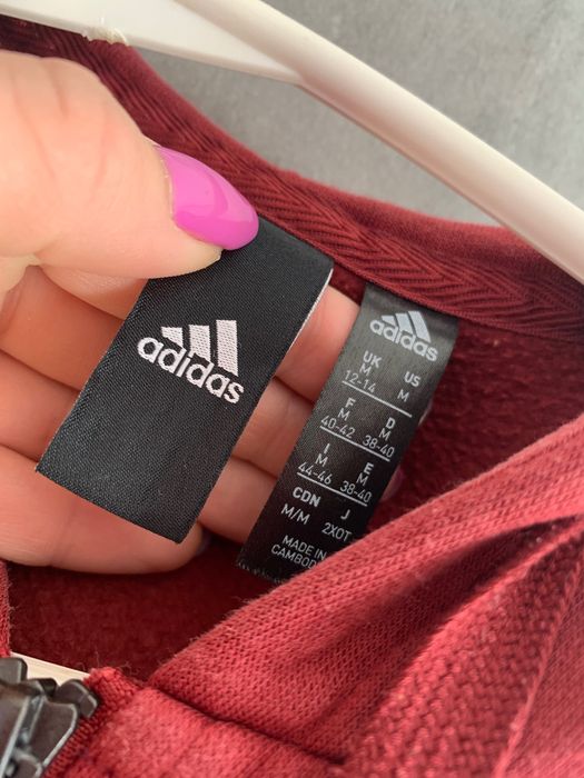 Bluza damska adidas rozmiar M bordowa