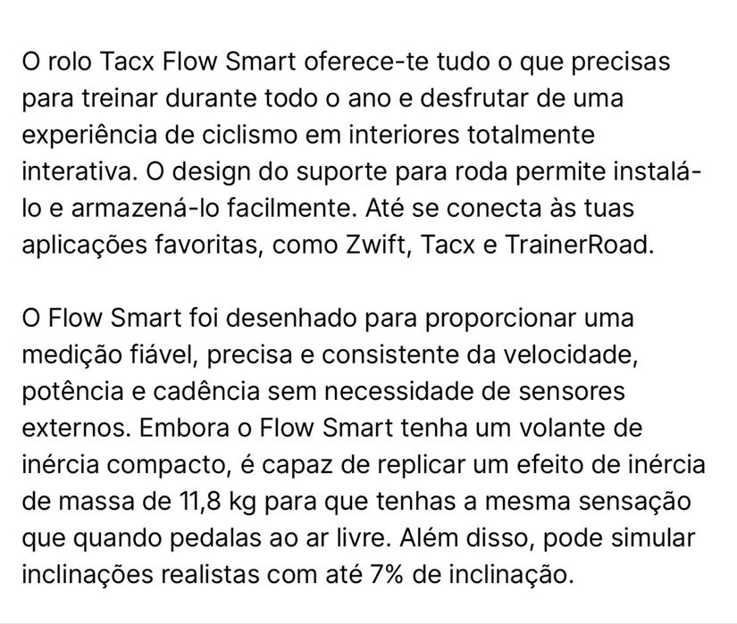 Rolo treino Tacx Flow Smart