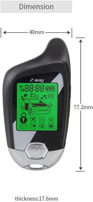 System alarmowy samochodowy z wyświetlaczem LCD na pager