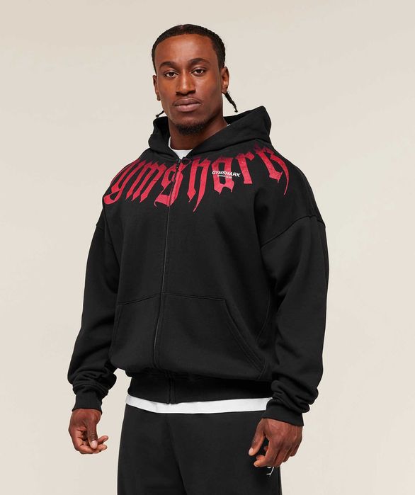 Зіп Худі Gymshark Fade Graphic Heavyweight Оверсайз Кофта Джимшарк