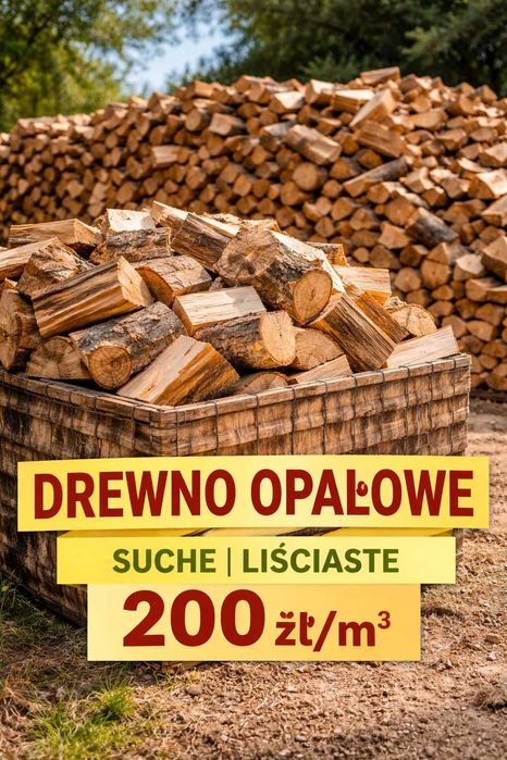 Sprzedam drewno opałowe – suche, pocięte, liściaste