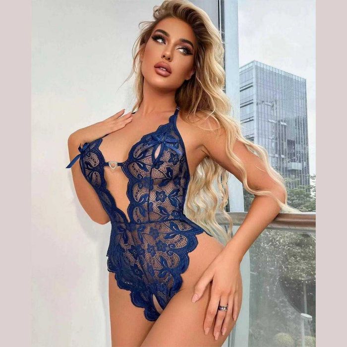 Жіночий боді з розрізом, мереживна білизна, з доступом