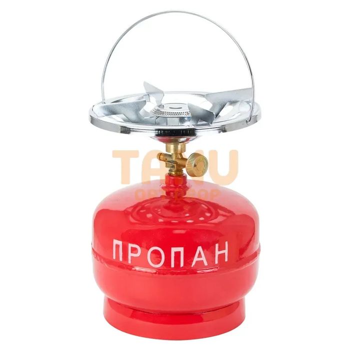 Туристичний газовий балон із пальником 5л Червоний