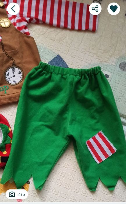 Костюм ельфа, гнома, помічника санти 92 98 розмір