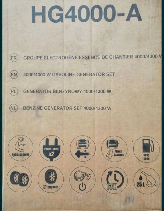 Генератор Hyundai HG4000-PL