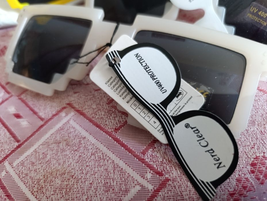 Minecraft okulary świecące nocą markowe nowe
