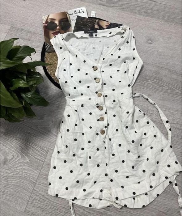 Жіночий літній ромпер в горошок