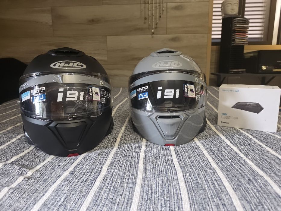 [NOVO] 2 Capacetes HJC com Intercomunicador (L e XL) + Casaco Moto Mulher 3 em 1 (Tam. 44)