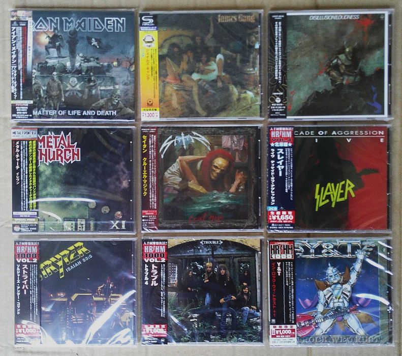 Angel Witch, Doro, Dream Theater, Exodus, Iron Maiden, Loudness, Metal Church... CD's