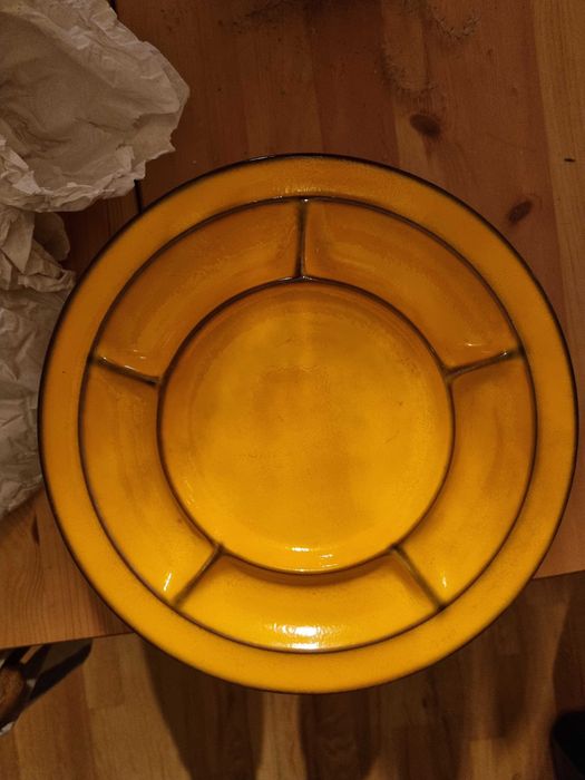 Niemieckie żółte talerze retro