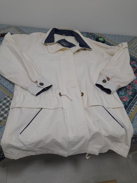 Parka unisexo, perola e azul marinho da campus society