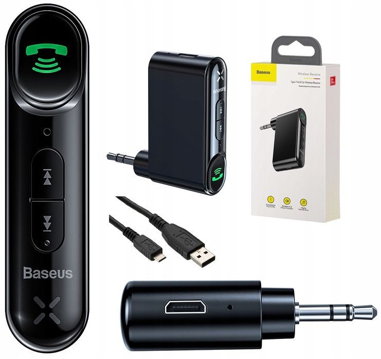 Baseus Transmiter Aux Bluetooth Samochodowy
