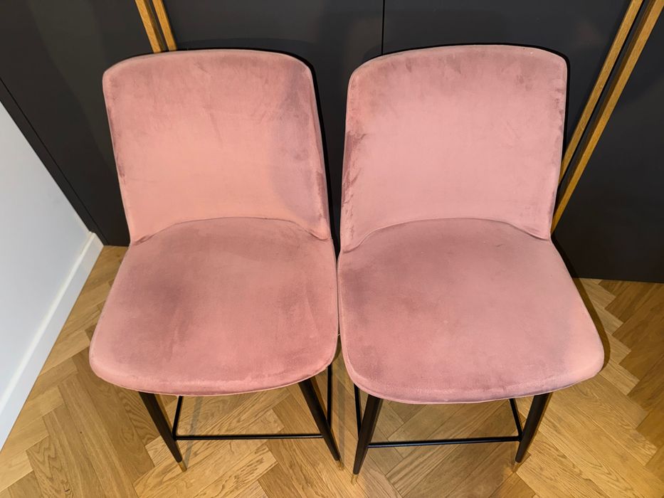 2 x hoker welurowy różowy