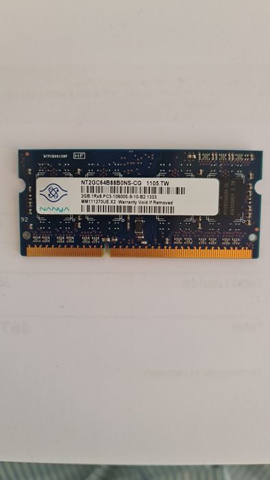 2GB Laptop RAM Memory64751422531970120