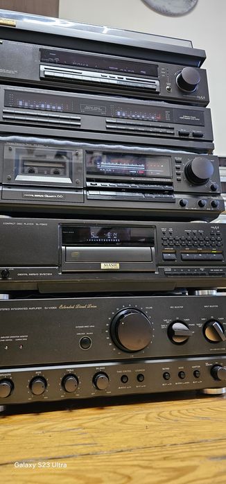 Technics-zestaw kolekcjonerski'92 wysokie modele 6 el. z gramofonem-idealny stan