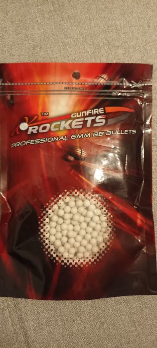 Kulki Gunfire Rockets / Professional 6 mm BB Bullets  / Kule 0,25 G