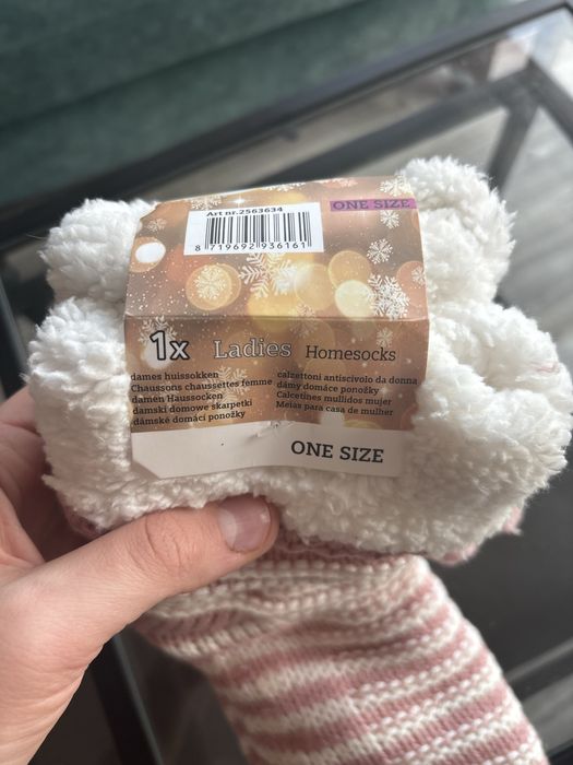 Ciepłe skarpetki antypoślizgowe one size