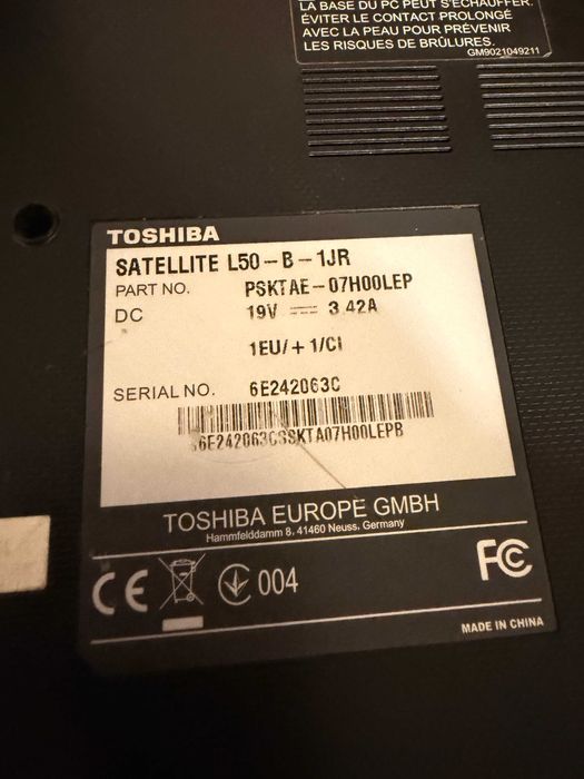 Portatil Toshiba L50-B p/Peças